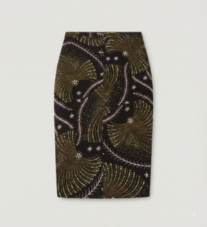 Straight-cut Ankara Skirt