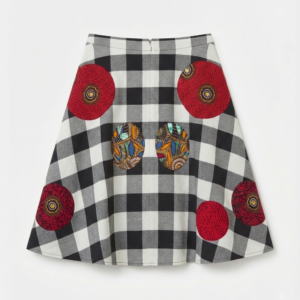 Iconola Checkers Skirt with Patches