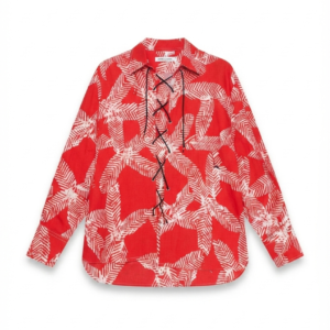 Laced-down Ankara Shirt