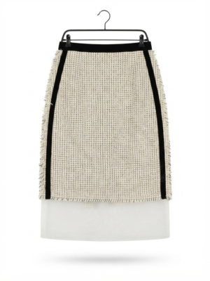 Tweed Side-tape Skirt