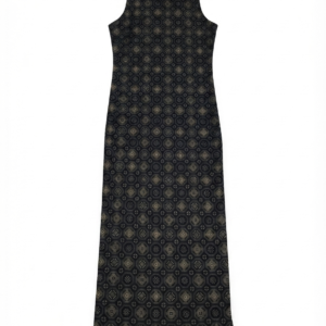 MINED Sleeveless High-Neck Denim Maxi Dress