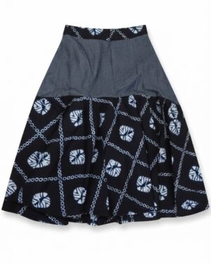 MINED Ankara Denim Skirt